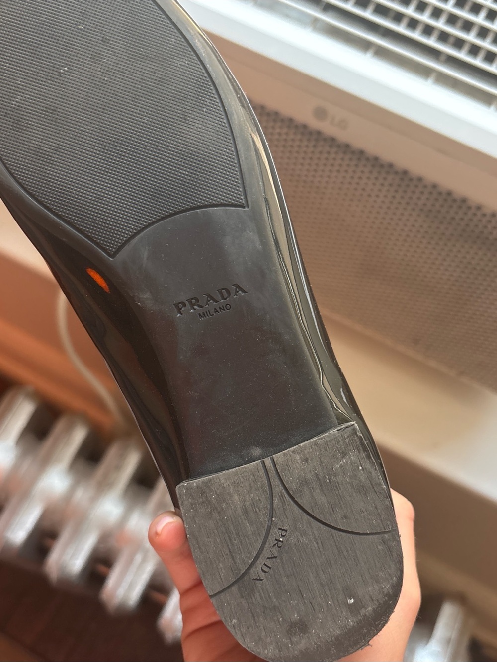 Prada Black Patent Leather Men's Oxford
